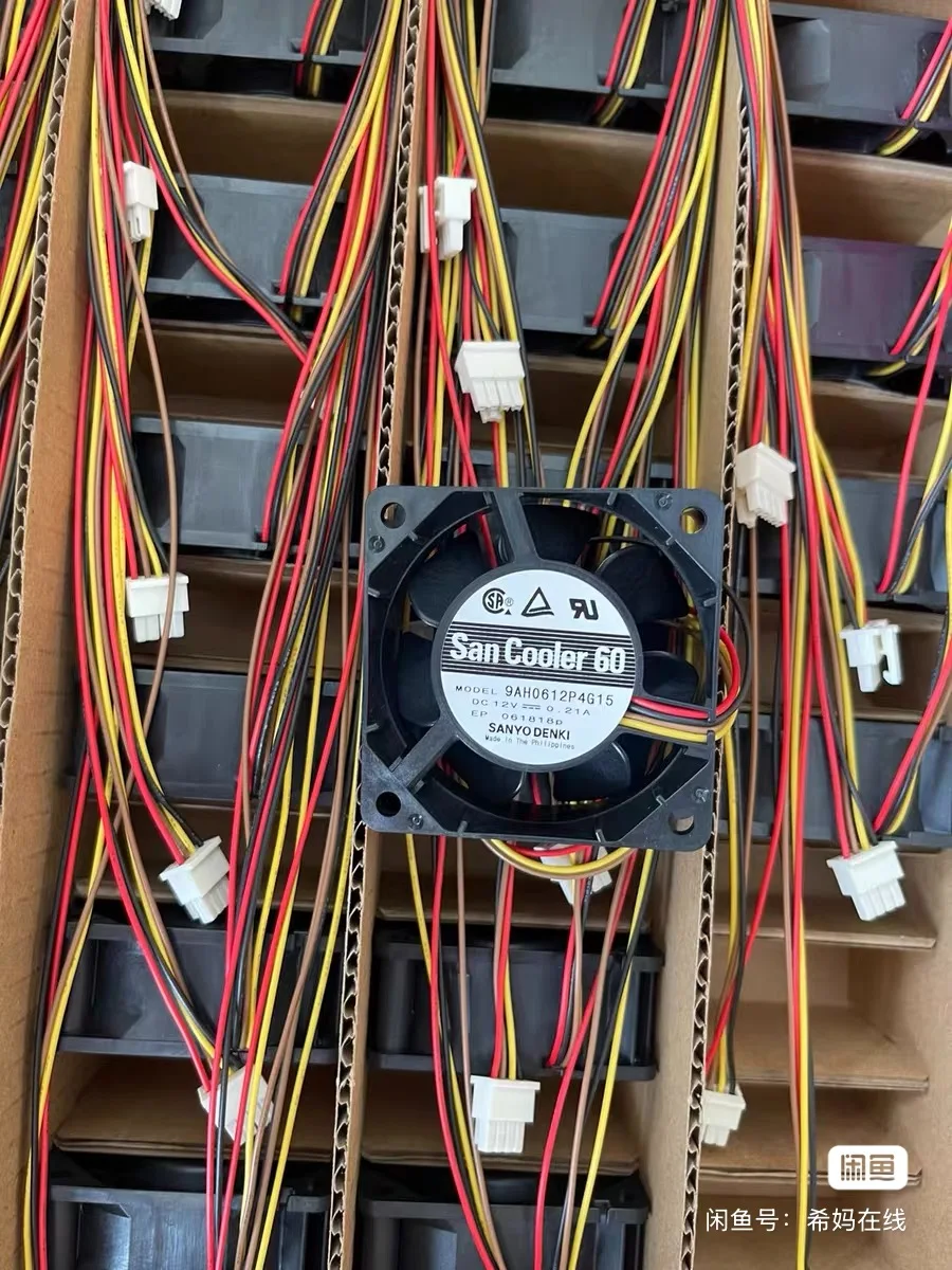 

SANYO DENKI 9AH0612P4G15 DC 12V 0.21A 60x60x25mm 4-Wire Case Cooling Fan