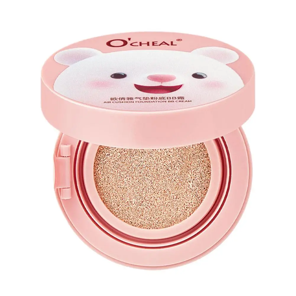 Cute Cushion Moisturizing Concealer Natural Makeup, Water-Resistant Long-Lasting CC Cream Foundation For Skin Make UP F6X9