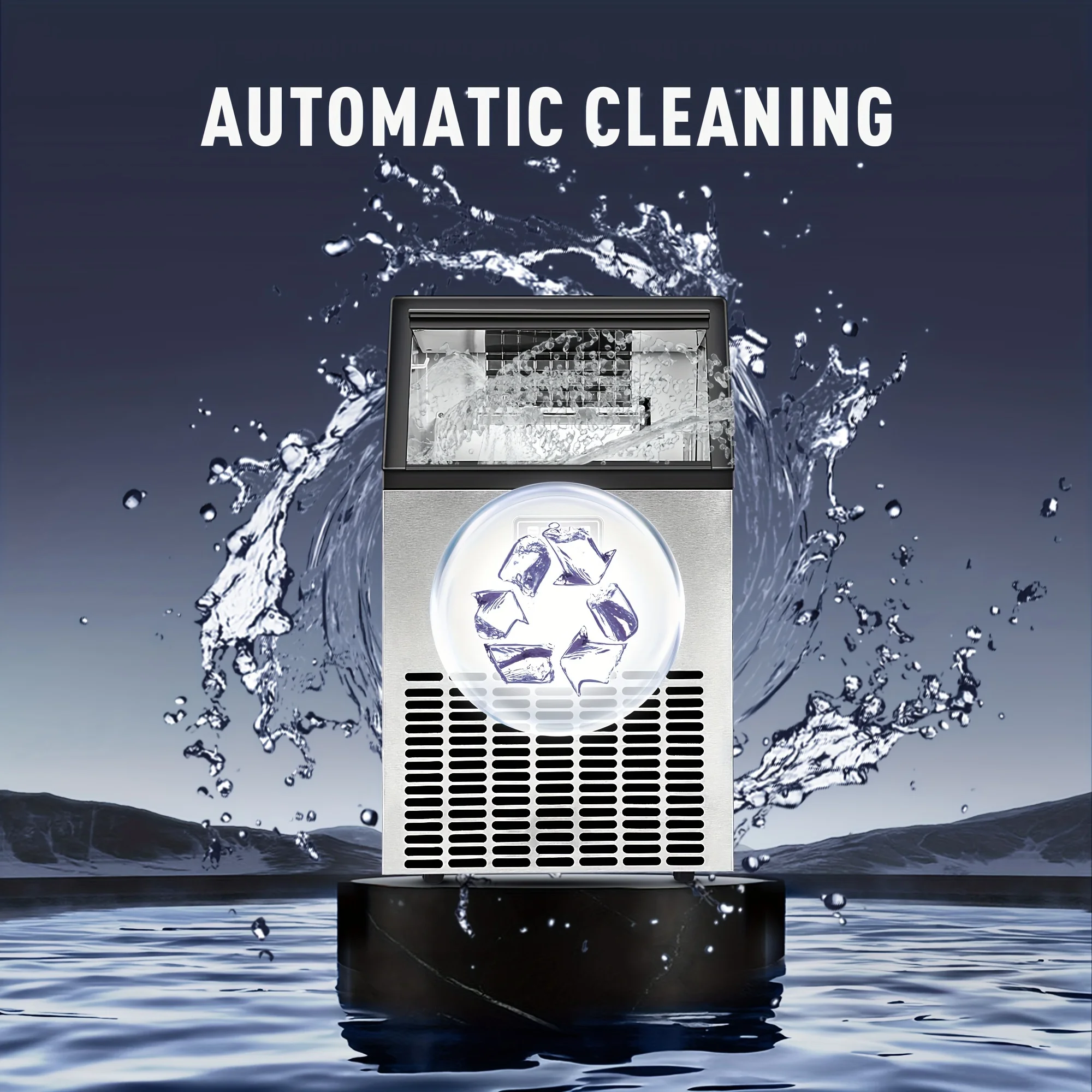 Industrial Ice Making snow ice machine - High Capacity 100lbs/24H Self-Cleaning máquina para hacer hielo