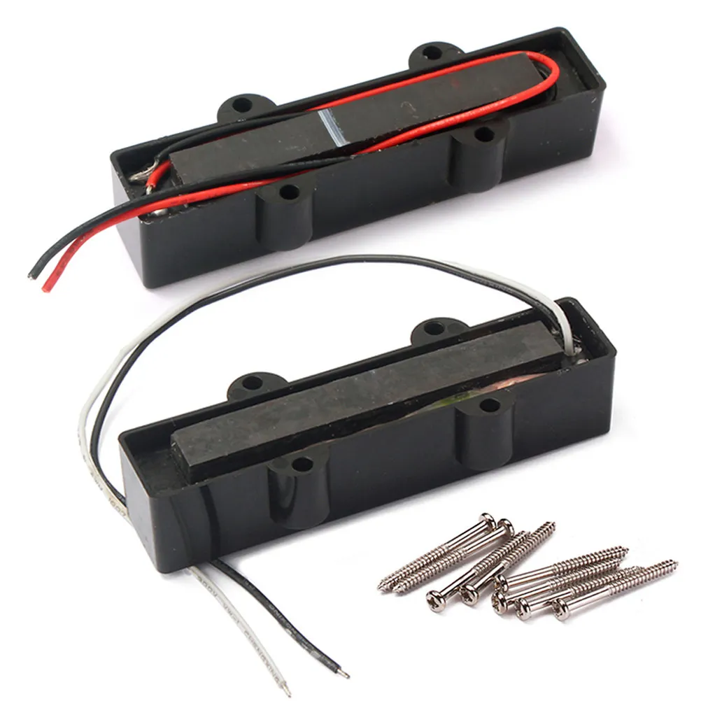 Professional 4 String Bass Pickup Set for Bridge and Neck Installation Alnico Rich Harmonics Medium Output Wax Potted