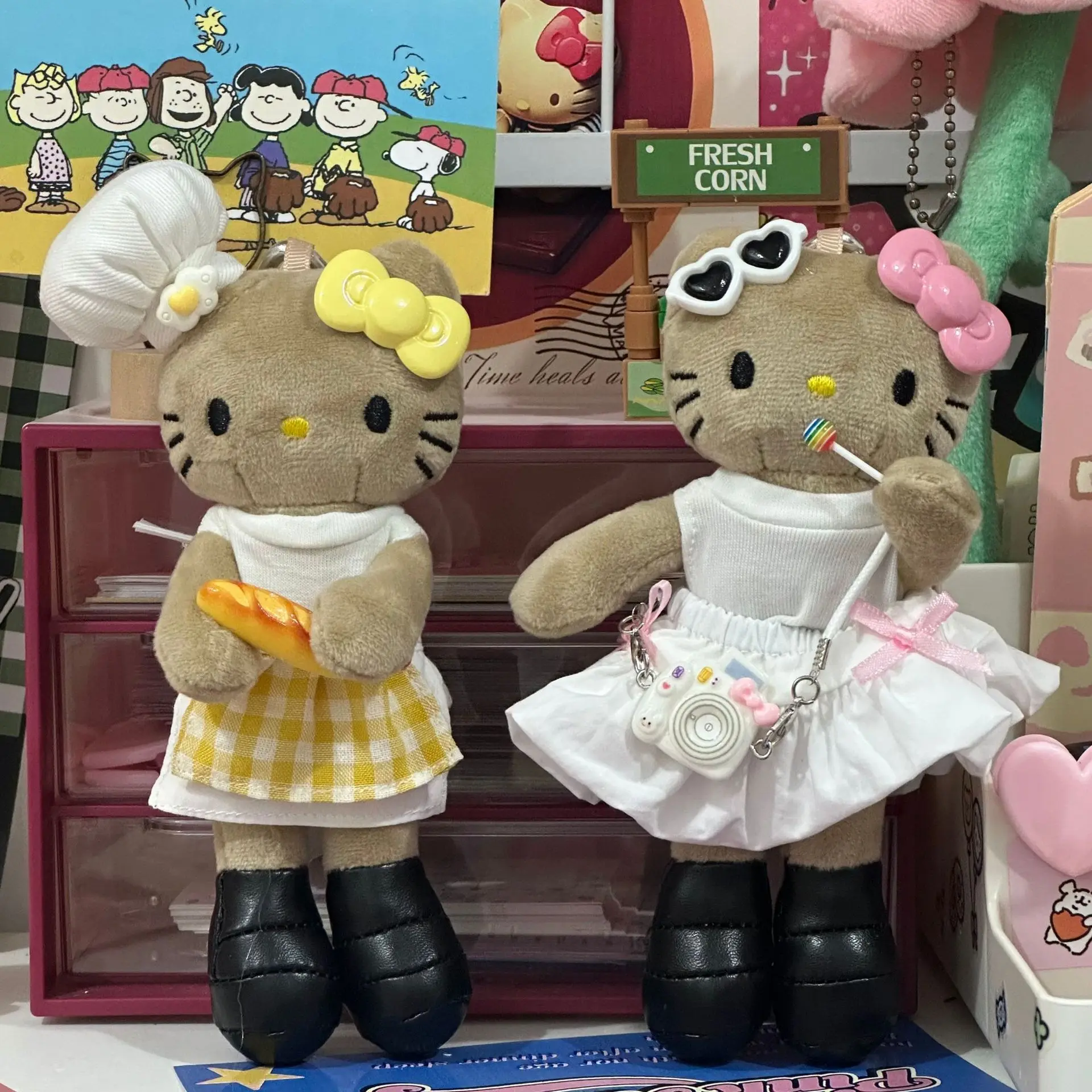 ハローキティ長い脚ぬいぐるみアニメ KT ぬいぐるみキーホルダー小さなペンダントバックパックぶら下げ子供のための