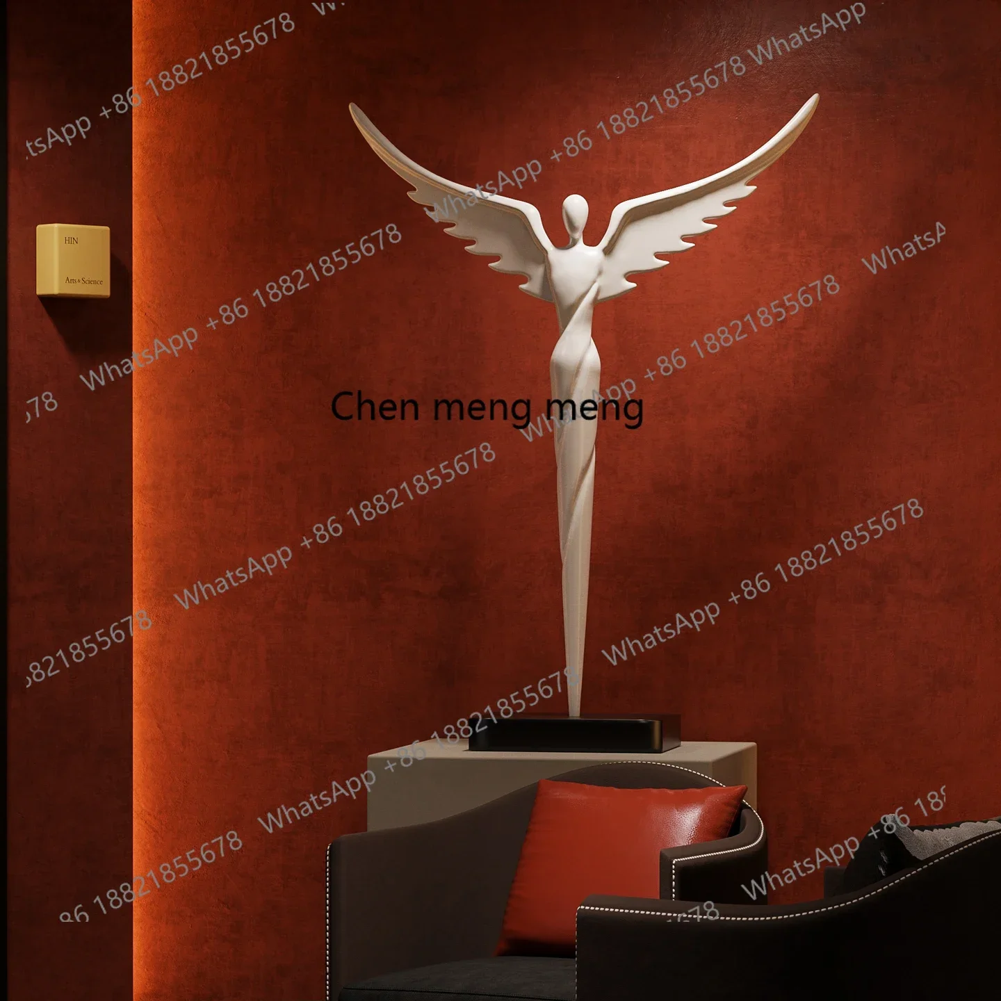 M85 الحد الأدنى الفن الشكل النحت زخرفة من الأرض إلى السقف الراقية فيلا الدرج الديكور