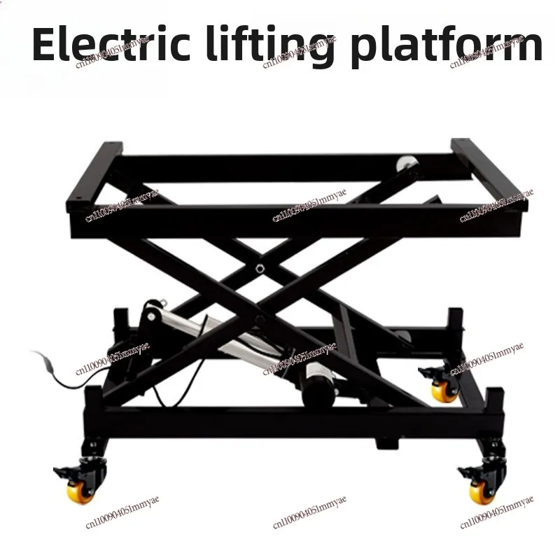 24V Electric Lifting Platform Scissor Fork Lifting Table Push Rod Lift Small Support Frame for Home Small Engineering Use