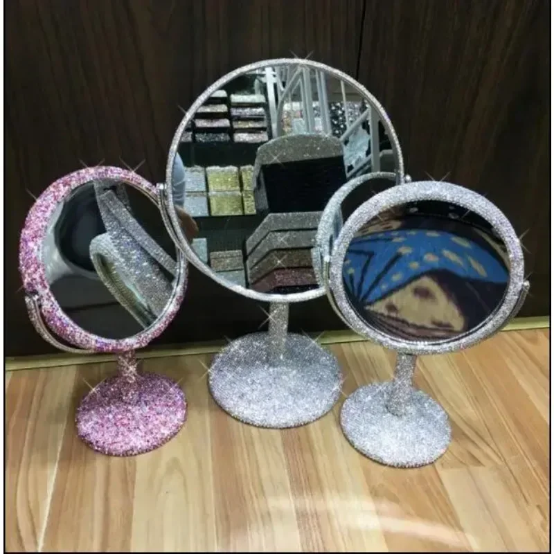 Fashion Diamond Painting Frame Makeup Mirror Decorative Big Mirror Round Mirrors for Home Decoration for J065