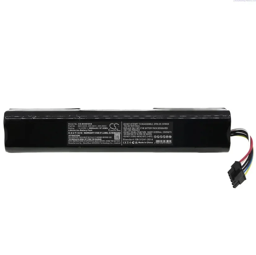 Varrendo Bateria De Lítio Robô, 14.4V, 6800mAh, Adequado para Lito Neato D8 D9 D10