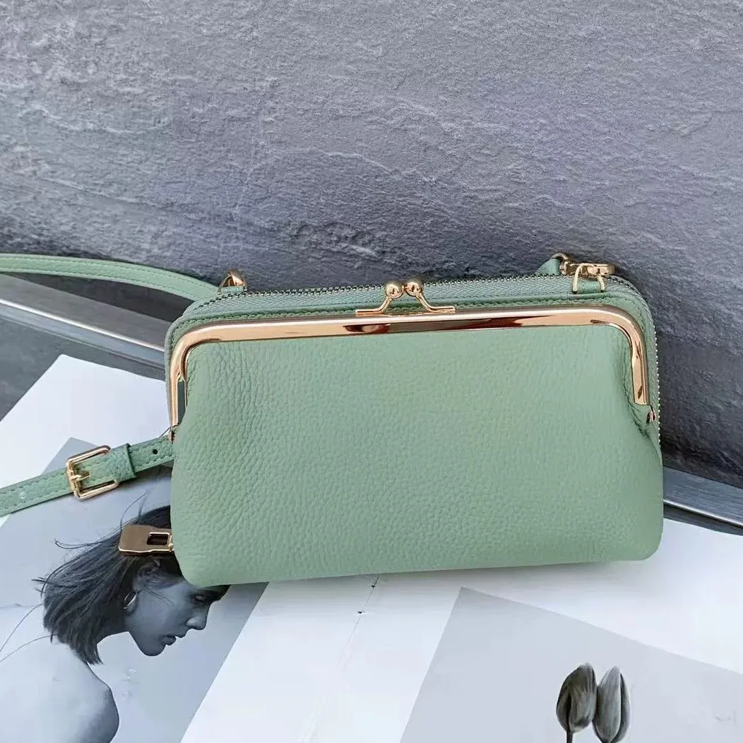 

Многофункциональный кошелек-клатч из натуральной кожи, женский держатель для карт, кошелек из натуральной коровьей кожи, длинная сумка через плечо из воловьей кожи