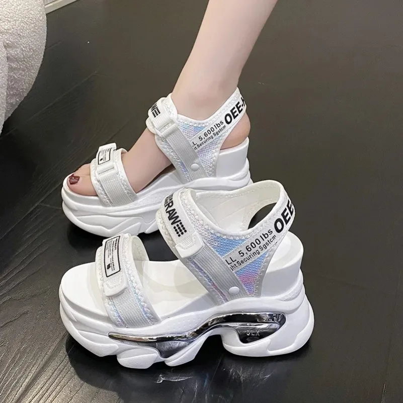 Koznoy 10cm Female Summer Shoes Beach Slides Chunky Sandals Women Women Summer Shoes Platform Sandals Wedge Heel Slippers