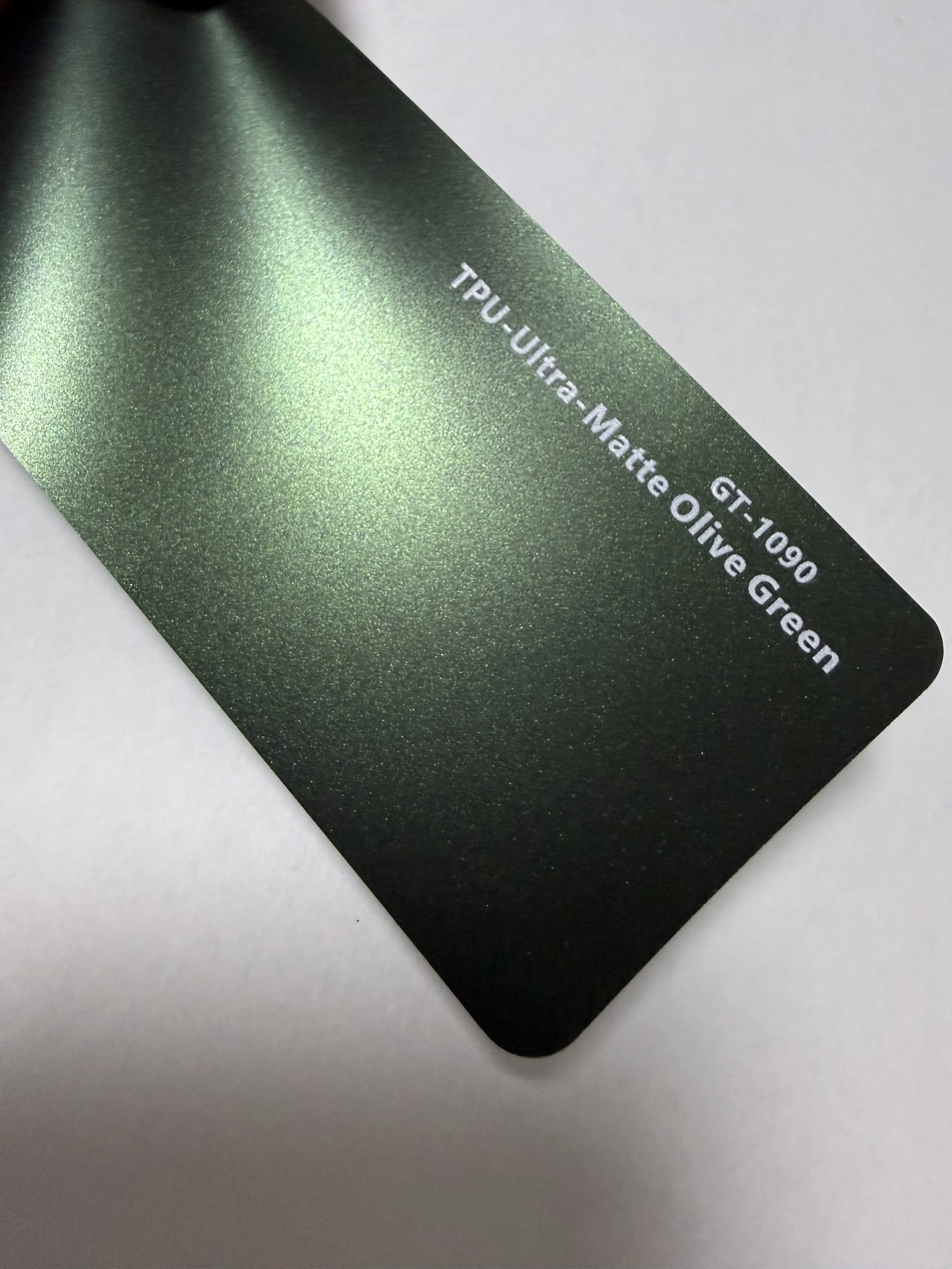 Olive Green Satin Car PPF Wrap - TPU Paint Protection Film - Easy Wet Install - Scratch Resistant 1.52x15 Meters Roll