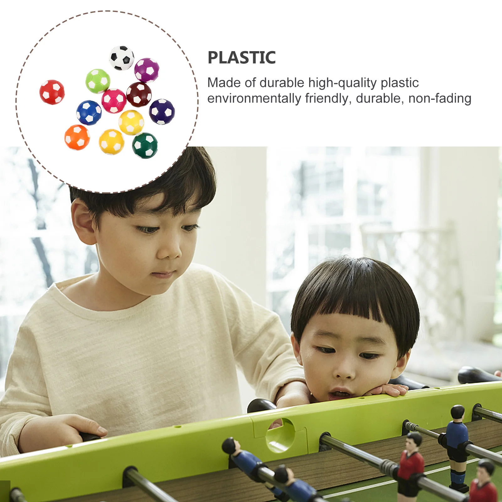 

12pcs Foosball Balls Table Football Plastic Ball Replacement Colorful Durable Bright Clear Soccer Accessories Non-Fading