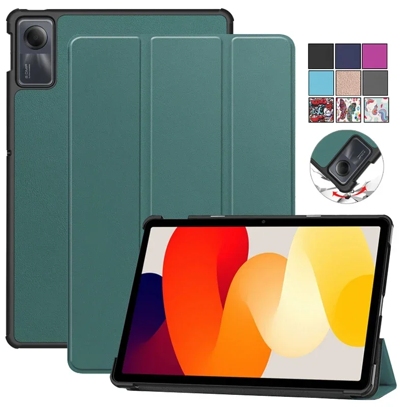 

For Xiaomi Redmi Pad SE Tablet Case 2023 PU Leather Tri-Folding Stand Magnetic Shell for Xiaomi Redmi Pad SE 11 Inch Case Cover