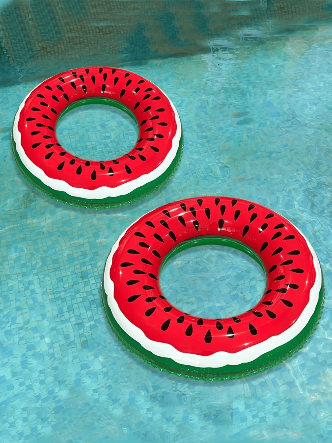 1 pieza de fruta inflable-anillo de natación de sandía, anillo flotante de PVC grueso, flotador de piscina con forma de fruta bonita, para tomar fotos