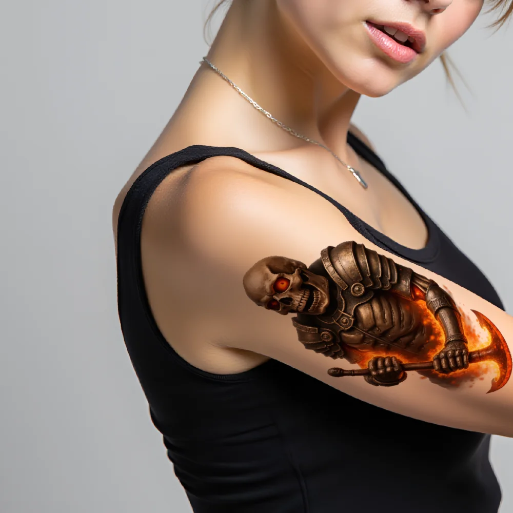3pcs Temporary Tattoo Purple Skull With Small Butterfly Realistic Temporary Tattoos Skull With Beetle Skull With Butterfly For