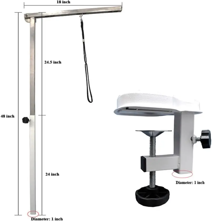 Table de toilettage en acier pour animaux de compagnie, surface en caoutchouc, motif Sophia, chien, chat