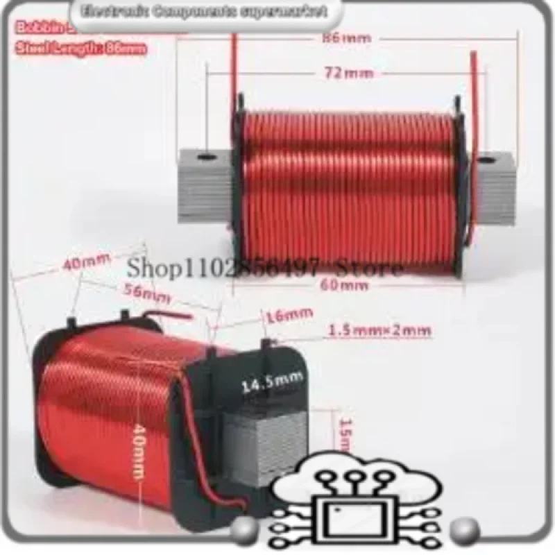 

1 шт. 6,5 мГ-13 мГц аудиоусилитель динамик кроссовер индуктор с железным сердечником 4N бескислородная медная катушка 60x40x40 мм