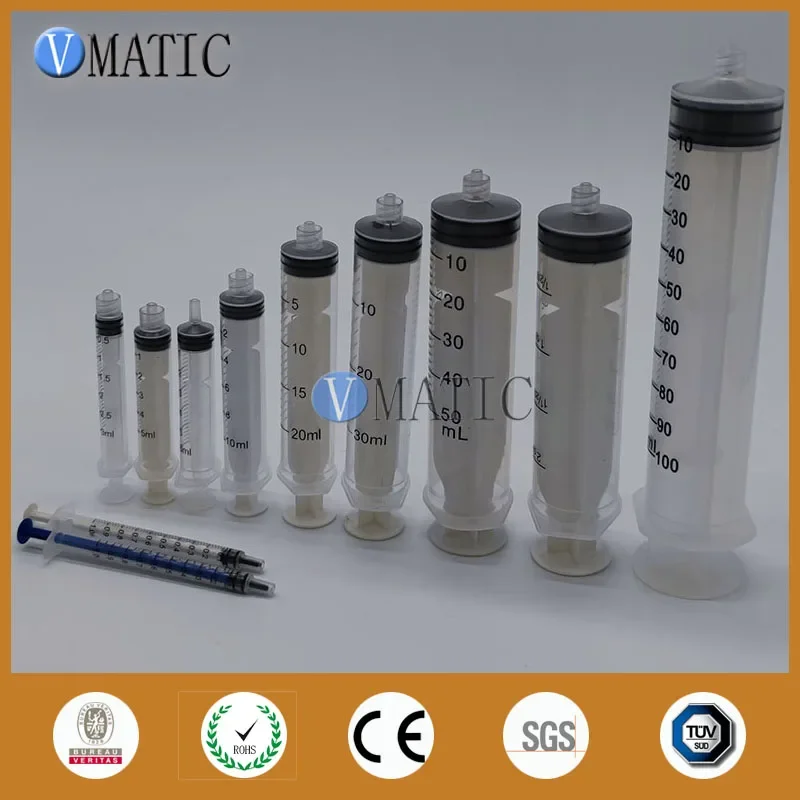 Free Shipping 1/3/5/6/10/20/30/50/60/100 Cc Ml Liquid Glue Adhesive Fluid Dispensing Luer Lock Plastic Manual Syringe