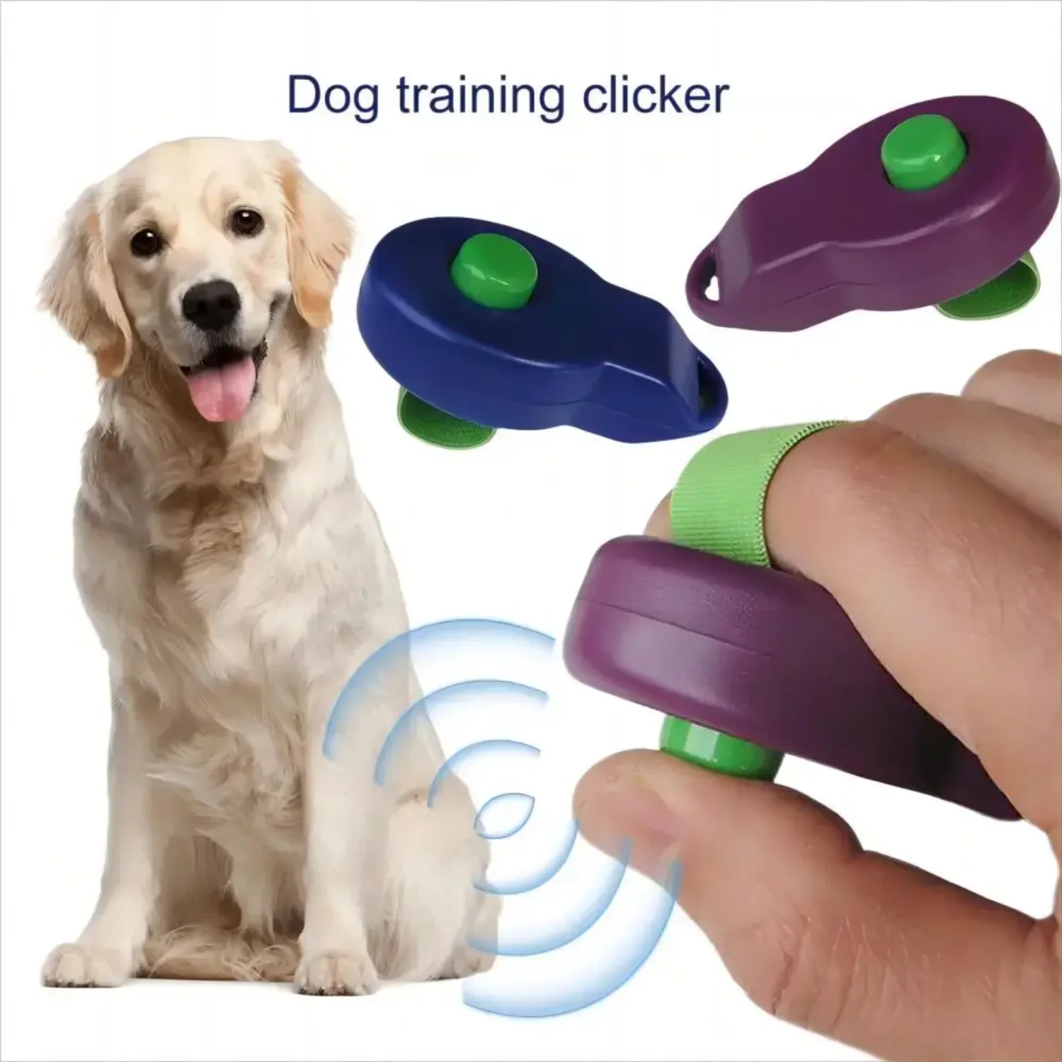 1 unidad de herramienta de entrenamiento para perros y mascotas, herramienta de entrenamiento para perros, cinturón elástico para el hogar, gato y perro, Clicker de sonido "clic", suministros para mascotas