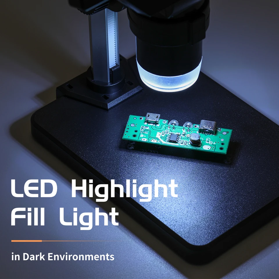 Akku Mikroskop 4,3 Zoll USB Digitalmikroskop 1000x Mit 8 LED – 2200mAkku Für Münzen & Löten Akku Mikroskop 4,3 Zoll USB Digitalmikroskop 1000x Mit 8 LED – 2200mAkku Für Münzen & Löten