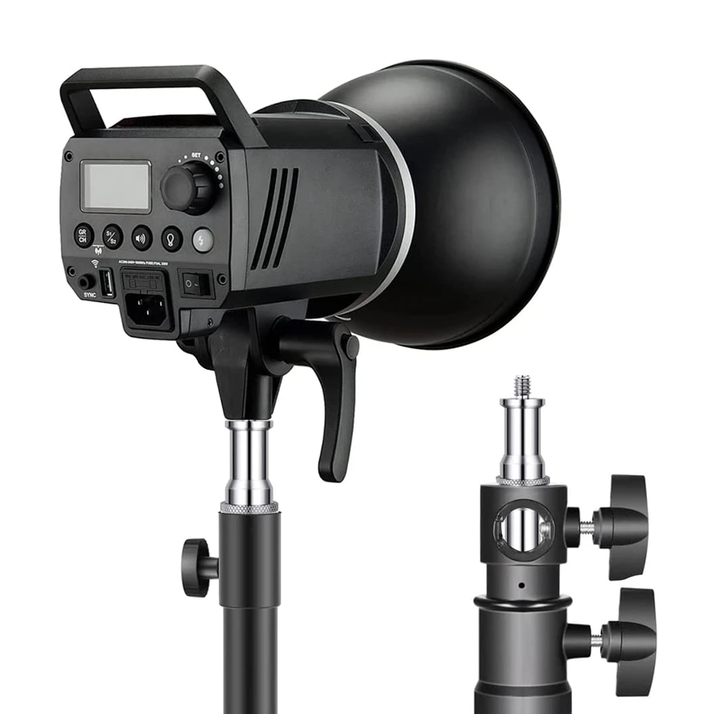 5PCS Standard 1/4 To 3/8 Inch Metal Male Convertor Threaded Screw Adapter Spigot Stud,For Studio Light Stand Camera