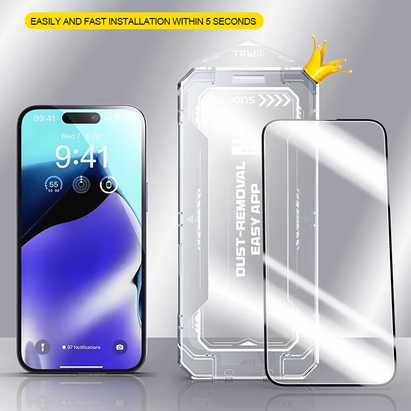 Tempered Glass For iPhone 16 15 14 13 12 11 Pro Max Screen Protector For iPhone X XS XR Max Protective Glass