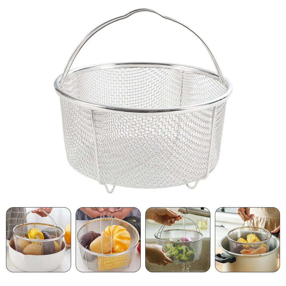 Deep Fryer with Basket Multifunctional Frying Stainless Steel Hamper Basketball