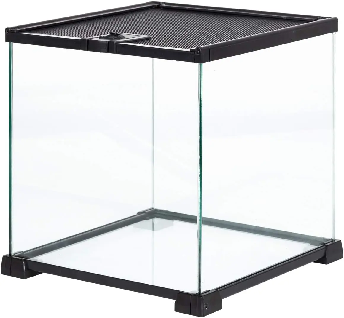 

8 Gallon Glass Terrarium with Top Opening, 12x12x12 Inch for Reptiles and Insects