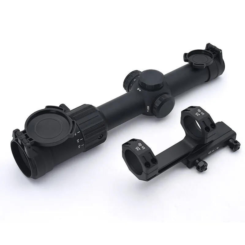 Chasse TANGO-MSR LPVO 1-6x24mm lunette de visée avec monture deuxième portée de fusil de chasse d'avion focal-noir