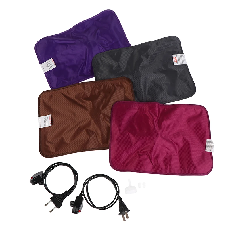 1Pc EU/US Plug Rechargeable Electric Hot Water Bottle Reusable Hand Warmer Heater Bag For Winter Hot Water Bottle Random Color