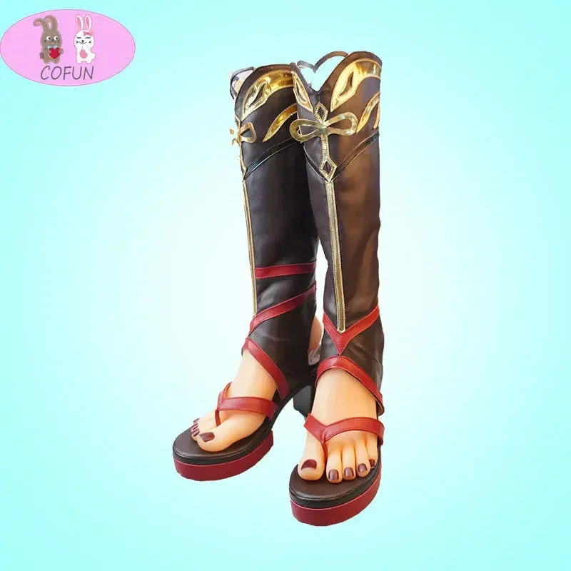 COFUN Genshin Impact Shikanoin Heizou Scarpe Cosplay Zoccoli Scarpe da combattimento universali Gioco di ruolo Accessori usati Gioco caldo Nuovo 2022