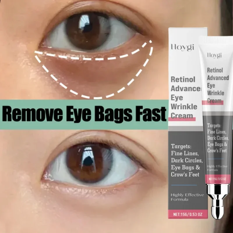 Instant Eye Bag Removal Cream Retinol Anti-Wrinkle Firming Skin Fade Fine Lines Anti Dark Circle Puffiness Brighten Eye Care