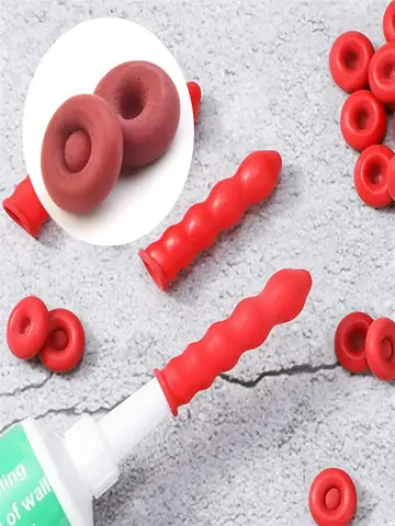 20pcs Caulk Cap Glass Glue Tip Sealing Cap Barrel Glue Mouth Protective Cover Caulking Gun Nozzles Cap Red Caulk Saving Cap