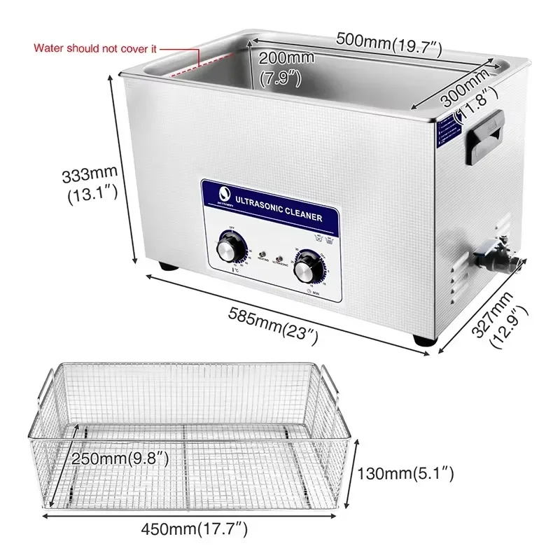 Skymen JP-100 30l de ntal ultrasonic cleaner vegetables fruits metal parts cleaning machine