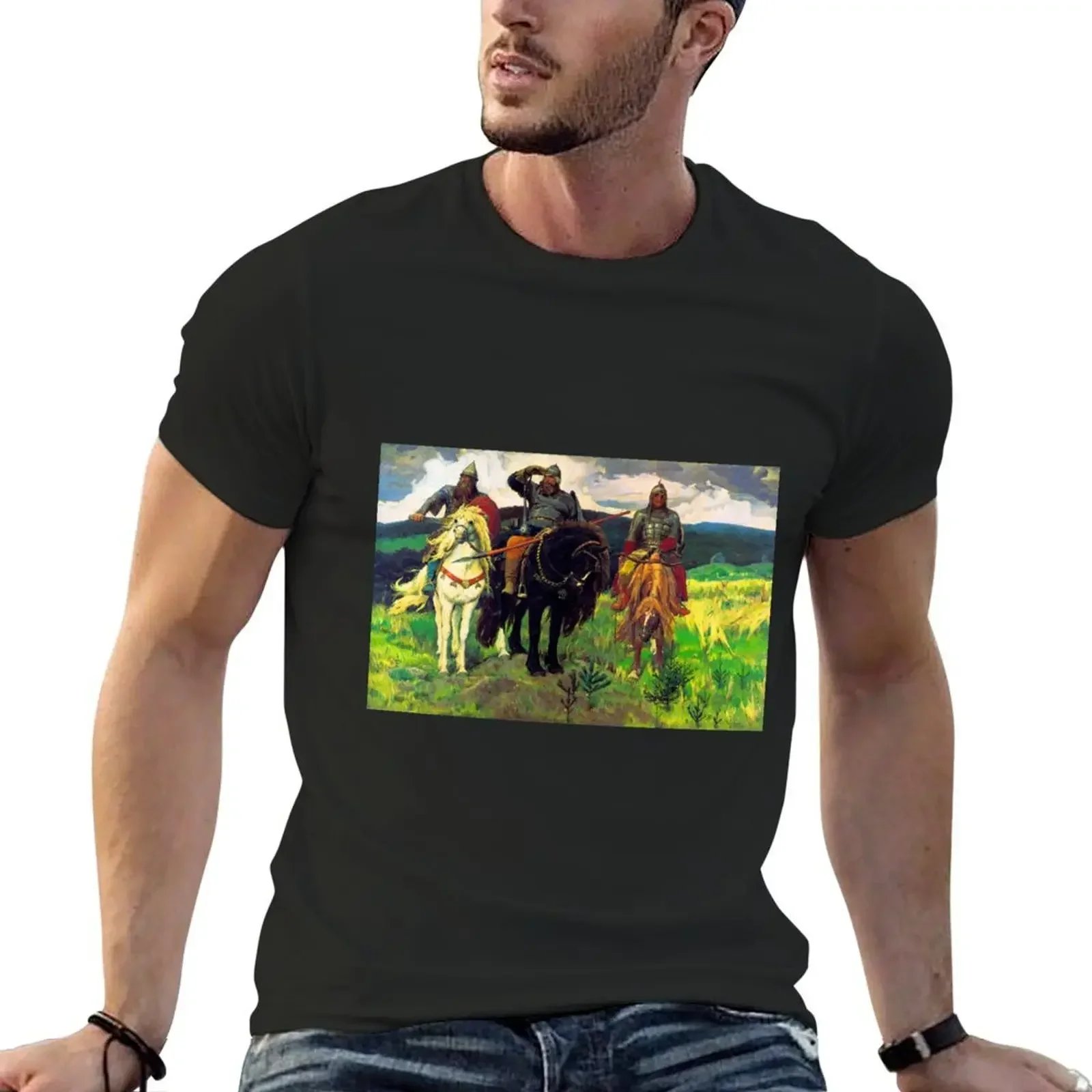 Die drei Bogatyr - Viktor Vasnetsov T-Shirt sublime graphic t shirts hippie clothes mens tall t shirts