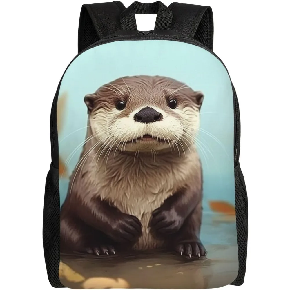 

Cute Otter Laptop Backpack For Women Men College Backpack Work Business Computer Bag Lightweight Bookbag Teacher Nurse Bags