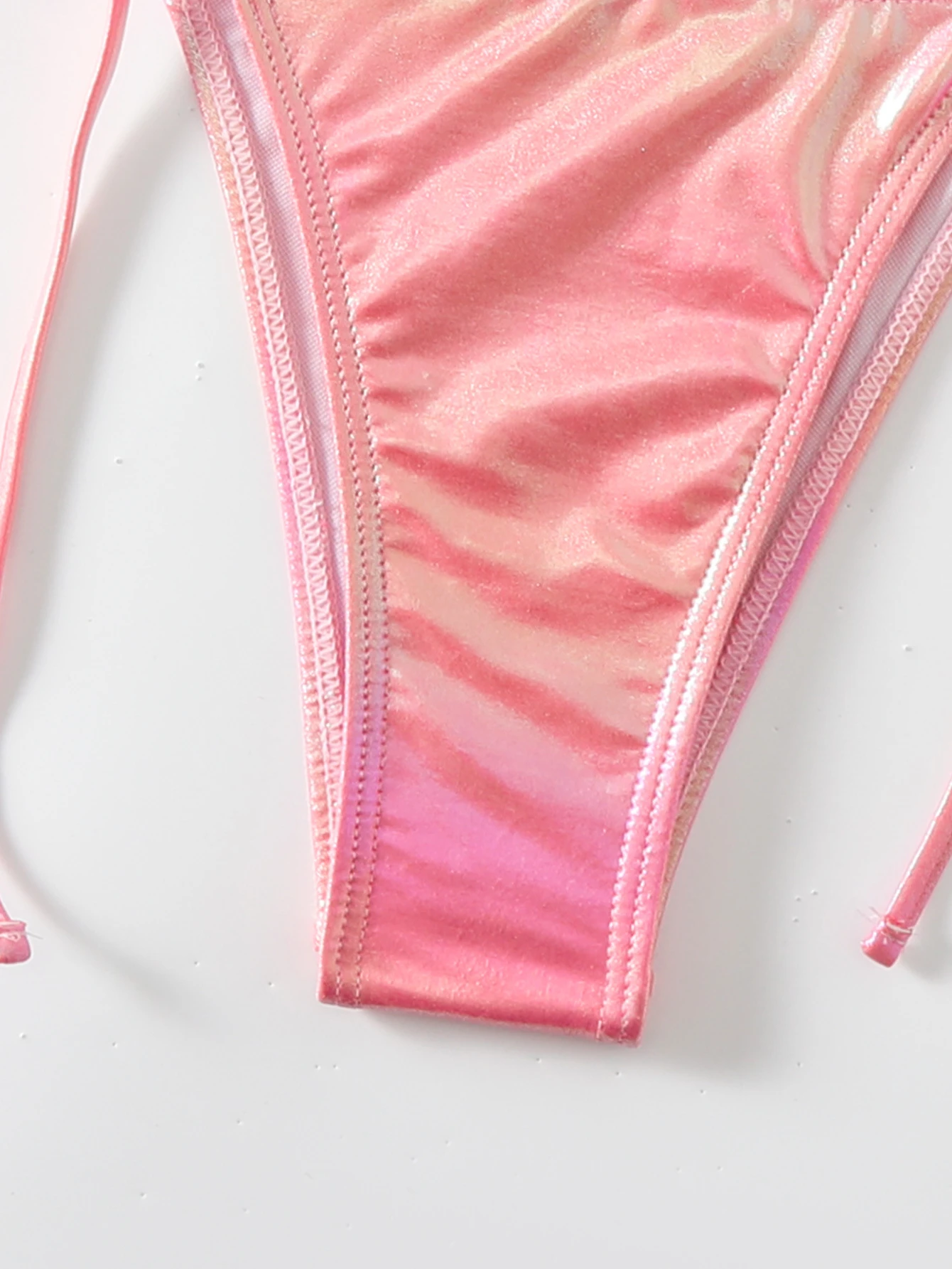 New String Sexy Bikini Pink Swimsuit Women Bikinis Set Summer Beachwear Feminine Swimwear Female Halter Bath Suit Dropshipping