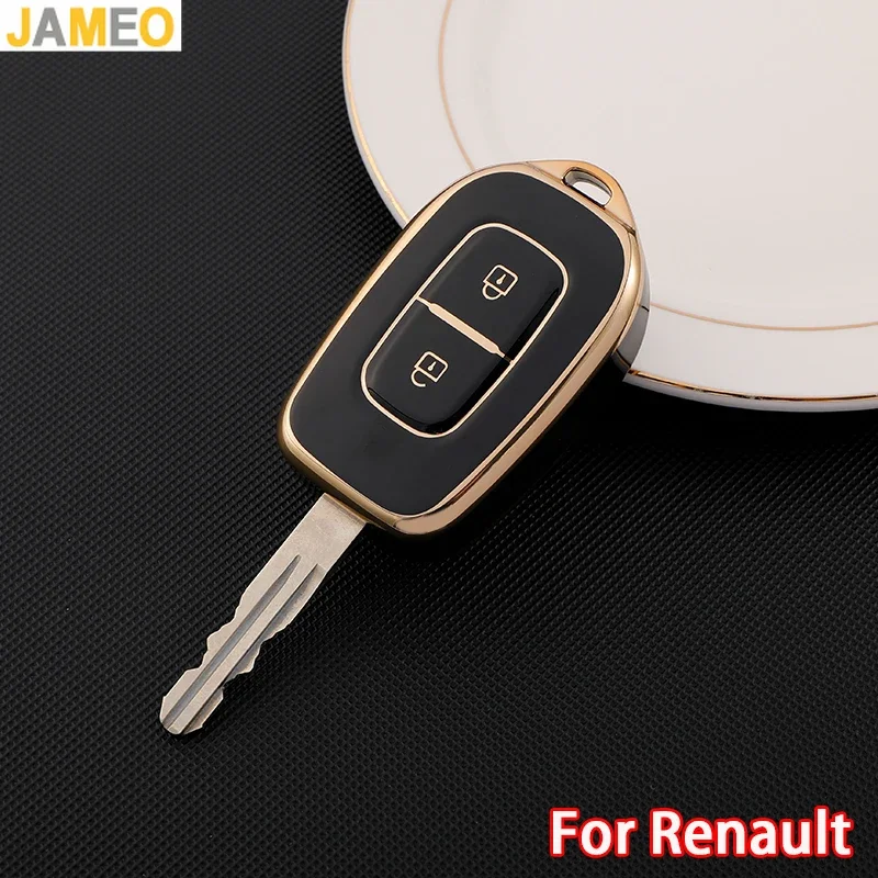 For Renault Kwid Traffic Symbol for Dacia Sandero Logan Duster 2016 2017 2018 TPU 2 Button Car Remote Key Fob Cover Case Shell