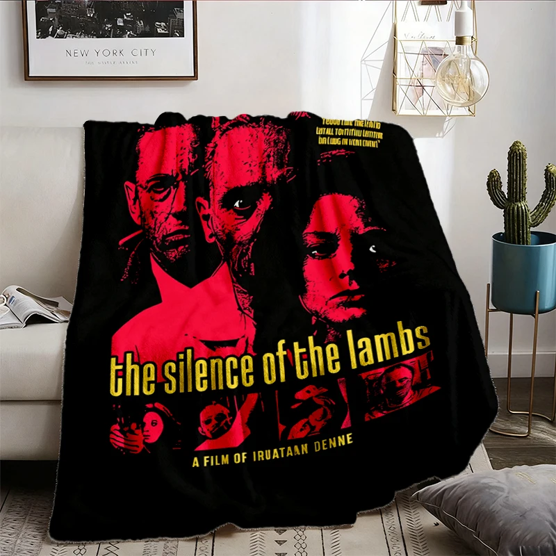 The Silence of the Lambs Soft Blanket, Hannibal Lecter Anthony Hopkins Comfy Blanket, Horror Classic Movie Flannel Blank