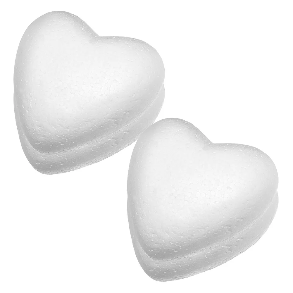 4Pcs DIY Foam Heart Shapes Unfinished Craft Foam for Wedding Valentine Bridal Shower Party Decoration Heart Shape Foams