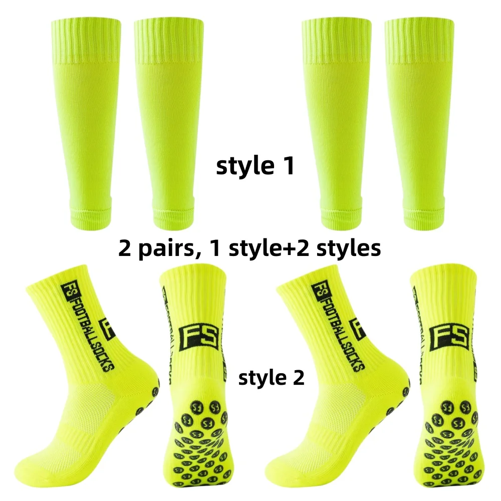 

2 пары детских спортивных носков для мальчиков и девочек, противоскользящие носки для футбола и баскетбола, носки средней длины, чехлы для носков.