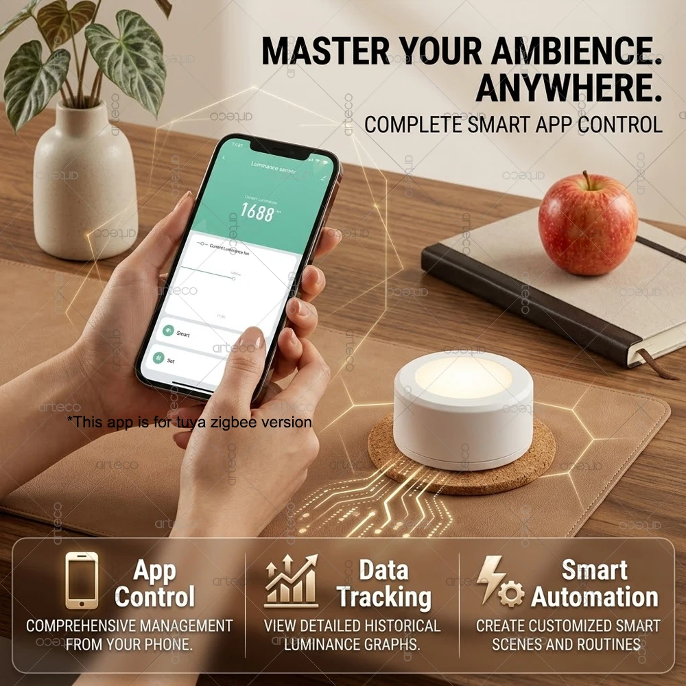 Ultra Mini Zigbee Light Sensor illuminance Detector Lux Brightness Monitoring Smart Home Automation For Tuya Smart Life 2MQTT