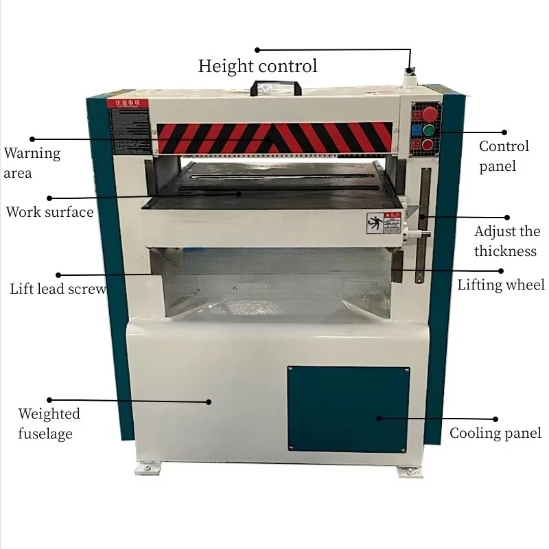 Industrial wood planer Thickened planer and thickness wood processing machine for sale