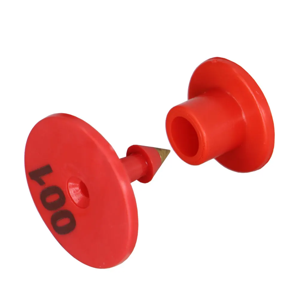 20 قطعة عدد عشوائي جولة خنزير الأذن العلامة ضياء: 2 سنتيمتر البلاستيك القرط ل مزرعة الماشية بمناسبة الأغنام أرنب الحيوان بطاقة التعريف #4