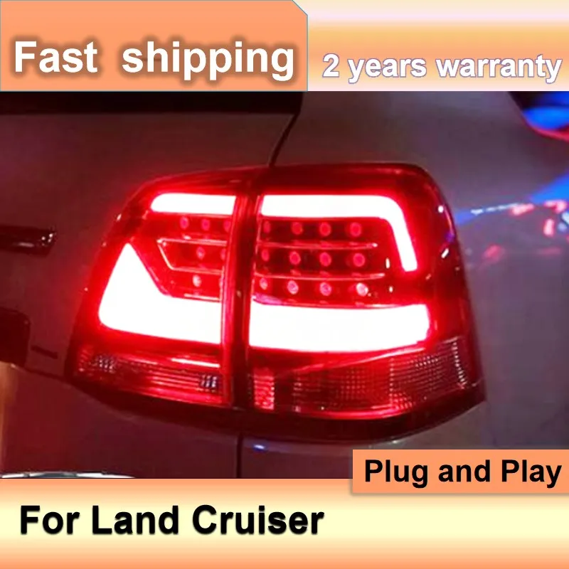 

Car Accessories for Toyota Land Cruiser Tail Light 2016-2019 Land Cruiser Tail Lamps DRL+Brake+Turn Signal+Reversing+Fog