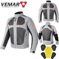 Vemar-Chaqueta de moto de verano para hombre, chaqueta de Motocross, chaqueta de motociclista, equipo de protección, abrigo, ropa Oxford reflectante de carreras