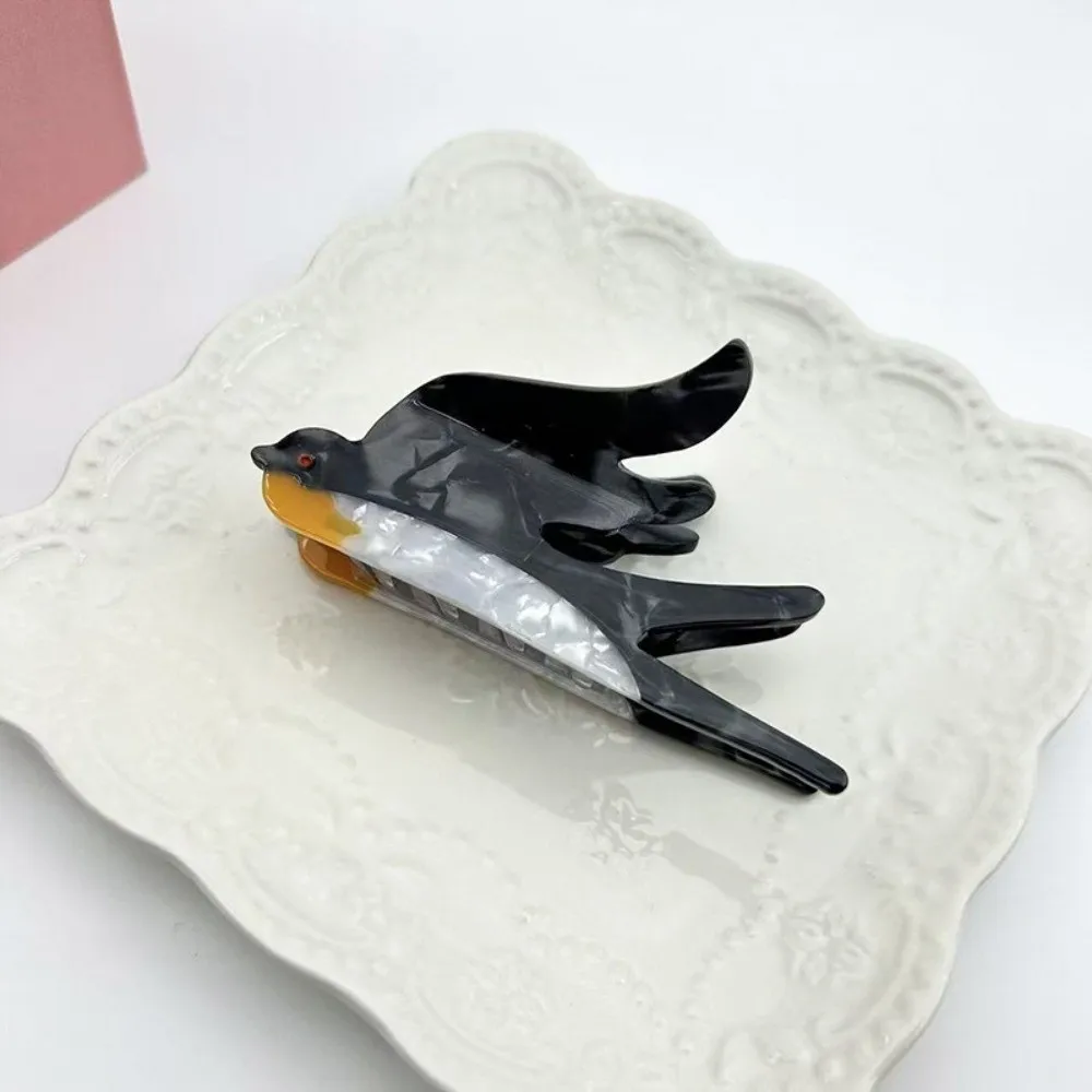 Cute Parrot Acetic Acid Hair Claw Penguin Duck Bird Hair Clip Korean Style Headwear Cartoon Animal Shark Clip Female