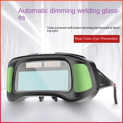 True Color Smart Auto Darkening Welding Goggles with Clear Inner Lenses Solar Welder Eyes Glasses Anti-glare Welder Glasses