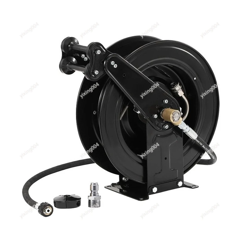 

Automatic Retractable High Pressure Hose Reel, Steel Wire Pipe Winder for Car Wash Pipe Storage