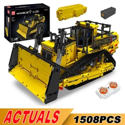 MOULD KING 15084 Technical Remote Control Engineering Truck Vehicle Toys Electric Bulldozer Building Blocks Bricks For Kids Gift