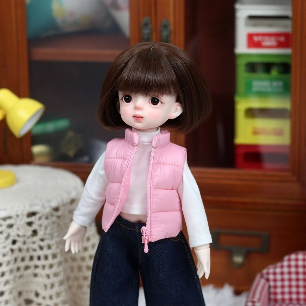 Модный джинсовый пуховик для куклы BJD 1/6 стильная одежда 30 см повседневный осенне-зимний стиль аксессуары кукол игрушка-подарок девочек