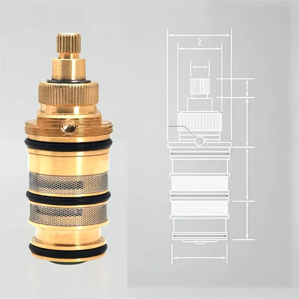 Shower Faucet Thermostatic Brass Mixing Valve For For Flola Temperature Control Repair Replacement Spool Kit