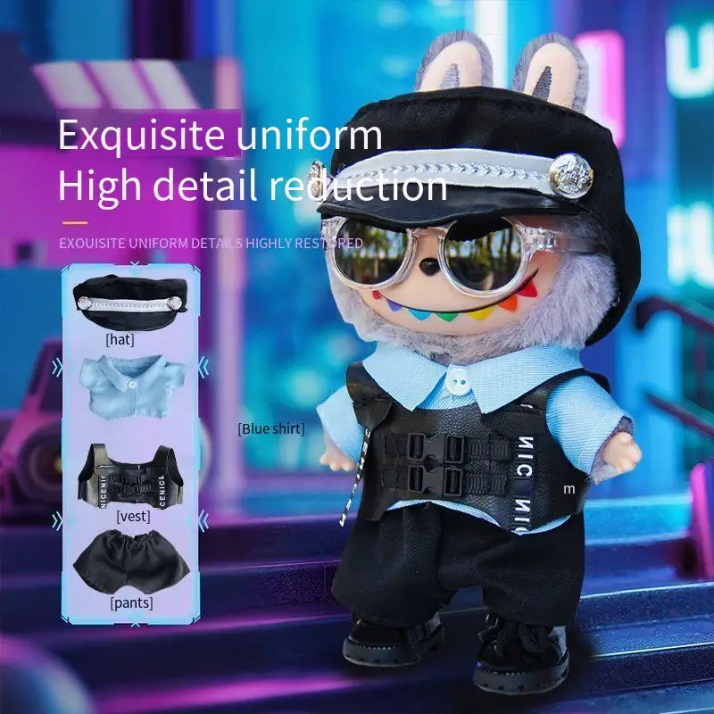 Взрывы крутая детская одежда Bubu 17 см, униформа, костюм 123-го поколения, одежда Spot Tide Play, виниловая плюшевая кукла, наряд. одежда
